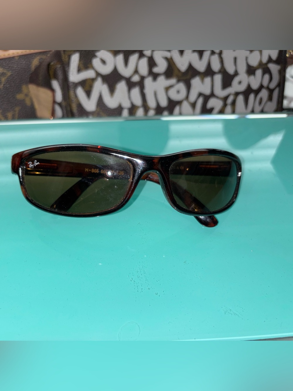 Ray-Ban Tortoiseshell Brown Frame with Dark Green Lenses Sunglasses